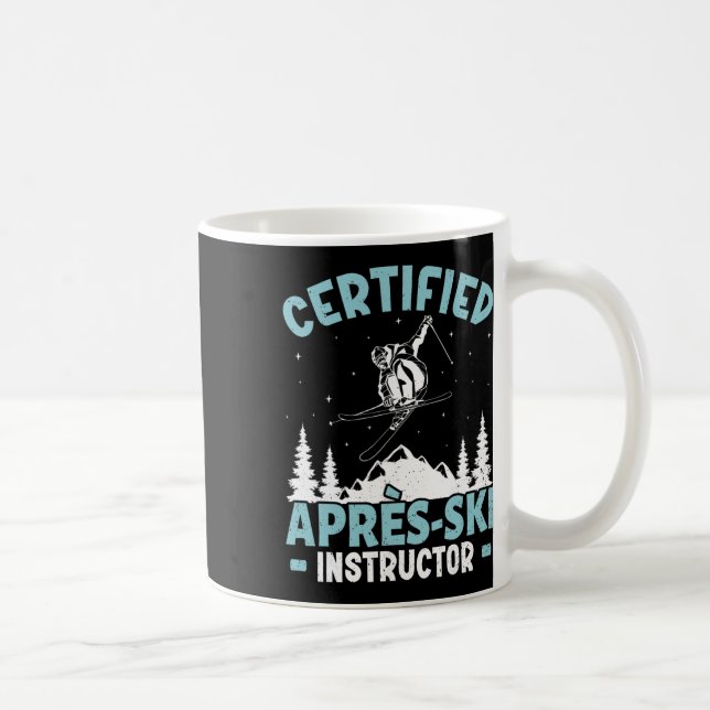 Caneca De Café Instrutor de Esqui Apres-ski Certificado Lustig Sk (Direita)