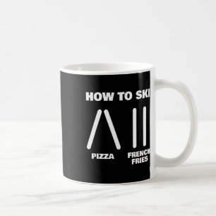 Caneca De Café Instrutor de Esqui Engraçado Pizza Batata Frita Es