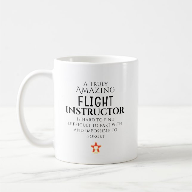 Caneca De Café Instrutor de Voo Incrível Difícil de Encontrar Per (Esquerda)