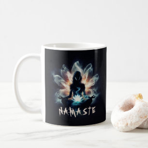 Caneca De Café Instrutor de Yoga Meditação Pose Névoa Brilhante L