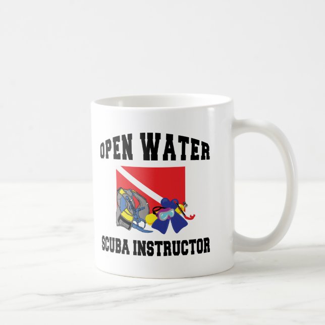 Caneca De Café Instrutor do MERGULHADOR da água aberta (Direita)