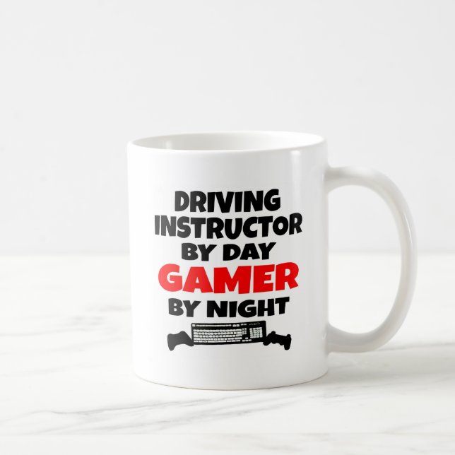 Caneca De Café Instrutor Gamer de Condução (Direita)