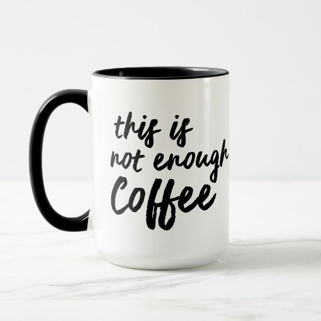 Caneca de Café Insuficiente, Presente Divertido e  (Esquerda)