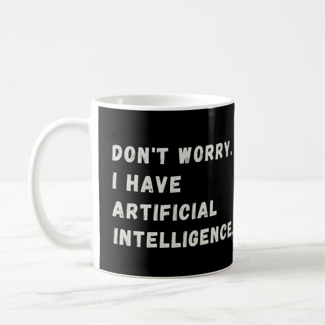Caneca De Café Inteligência Artificial Funerária AI Humor (Esquerda)