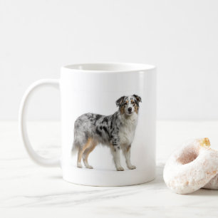 Caneca De Café Inteligência do Australian Shepherd Blue Merle