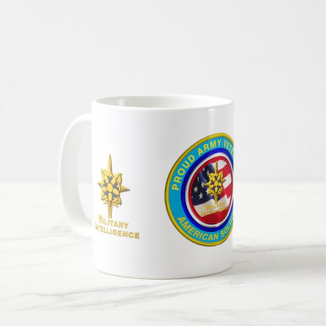 Caneca De Café Inteligência Militar - Veterano Keepsaau (Frente Esquerda)