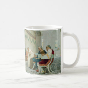 Caneca De Café Interior do Edifício Romano com Números