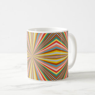Caneca De Café Interrupção Colorida Das Frisas Retro