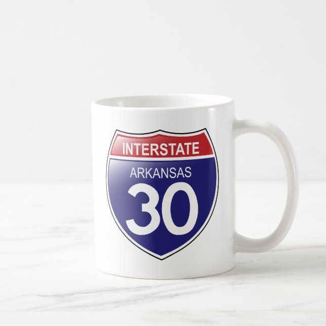 Caneca De Café Interstate 30 em Arkansas Mug (Direita)