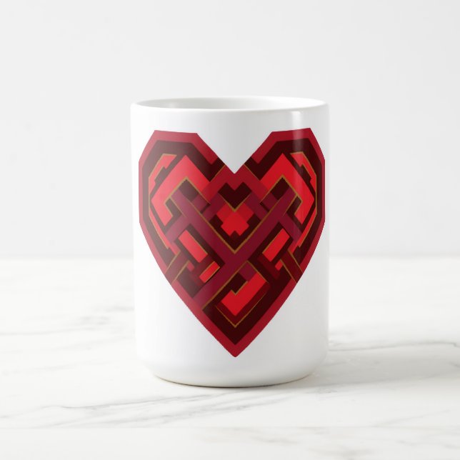 Caneca De Café Interwoven Heart of Love (Centro)