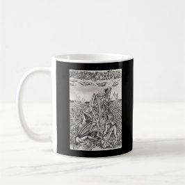 Caneca De Café Intimidação, desenho a tinta nanquim