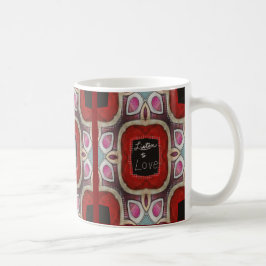 Caneca De Café "Intrate a Design de Mandala com 'Ouça o Amor'