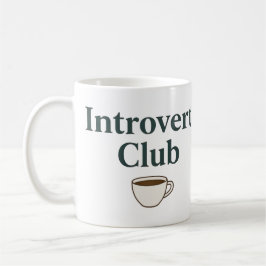 Caneca De Café Introduvert Club - Aestética Coffee Mug