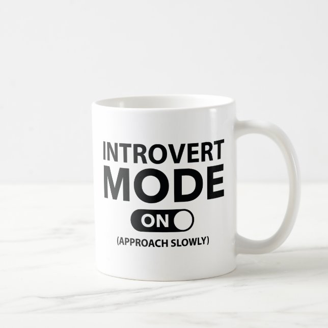 Caneca De Café Introduvert Mode On (Direita)