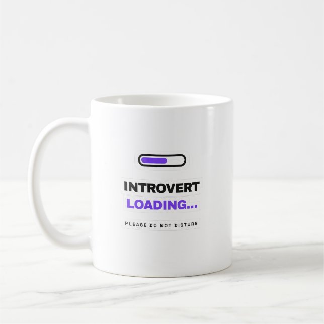 Caneca De Café Introvert Loading Funny Mug (Esquerda)