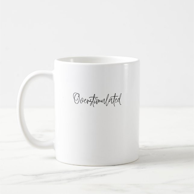 Caneca De Café Introvertido engraçado sarcástico superestimulado (Esquerda)