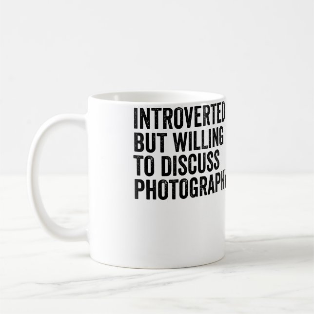 Caneca De Café Introvertido Mas Disposto a Discutir Fotografia Ph (Esquerda)