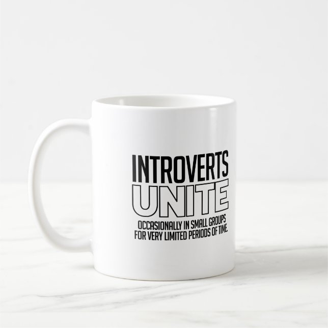 Caneca De Café Introvertidos se Unam: Ocasionalmente (Esquerda)