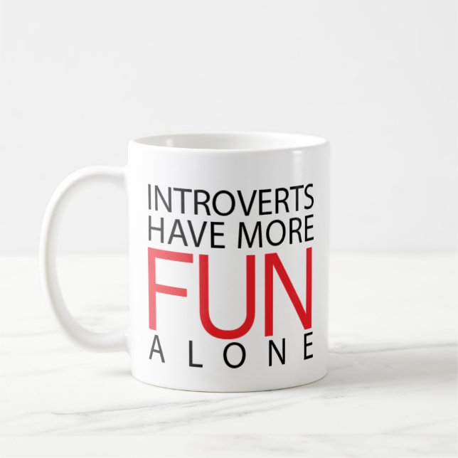 Caneca De Café Introverts tem mais divertimento (Esquerda)