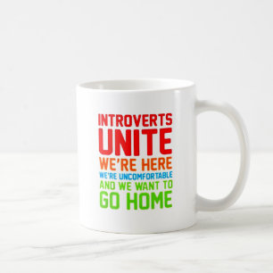Caneca De Café INTROVERTS UNEM-NOS são AQUI NÓS são INCÔMODO