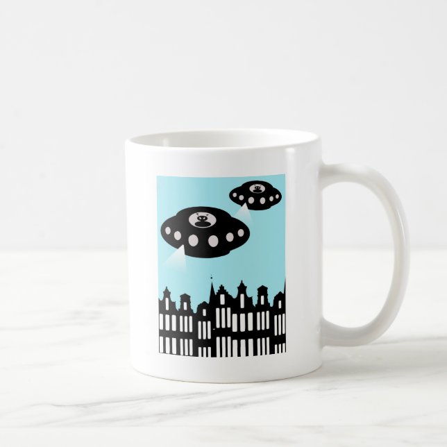 Caneca De Café invasão alienígena de Amesterdã (Direita)