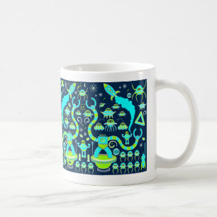 Caneca De Café Invasão do robô
