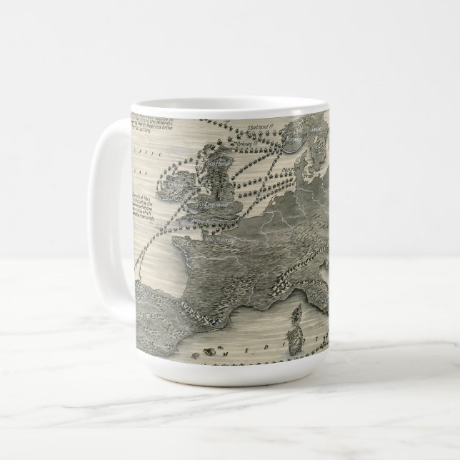 Caneca De Café Invasões nórdicas (Frente Esquerda)