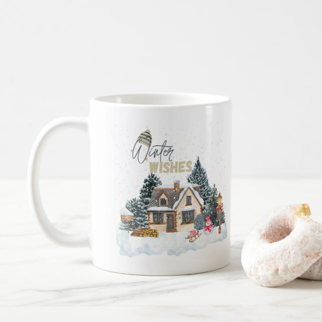 Caneca De Café Inverno (Com Donut)