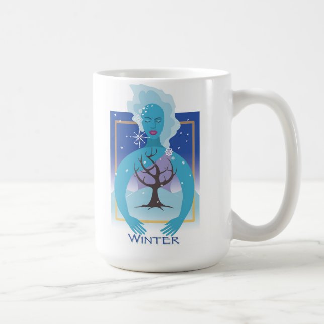 Caneca De Café Inverno da terra de mãe (Direita)