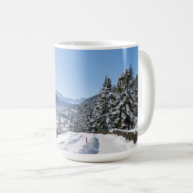 Caneca De Café Inverno em St. Moritz (Frente Esquerda)