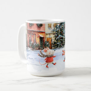 Caneca De Café Inverno na Cidade dos Ratos 15oz.