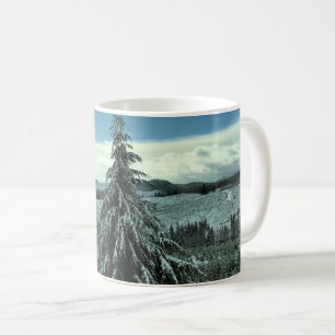 Caneca De Café Inverno na Floresta Estadual de Tillamook, Oregon