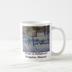 Caneca De Café Inverno Sleding, inverno em HellebuschBridgeton,…