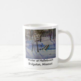 Caneca De Café Inverno Sleding, inverno em HellebuschBridgeton,…