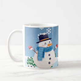 Caneca De Café Inverno Snowman - Lâmpadas de Bebida Quente