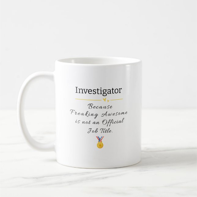 Caneca De Café Investigador Freaking Inwesmanutenção Cargo (Esquerda)