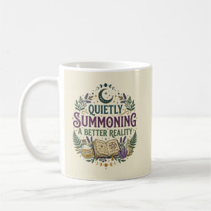 Caneca De Café Invocando Silenciosamente uma Realidade Melhor Mís