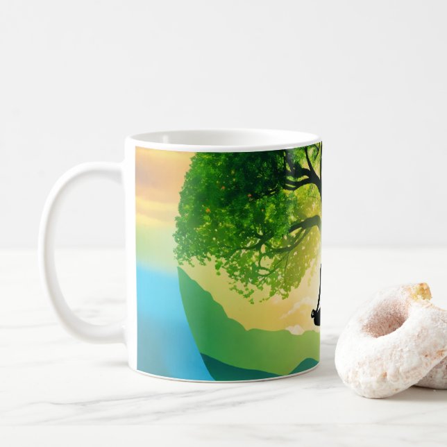 Caneca De Café ioga (Com Donut)