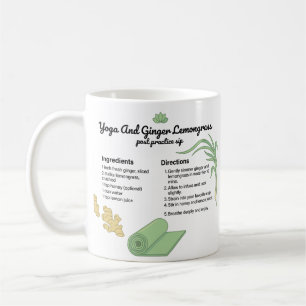 Caneca De Café Ioga de Gengibre Lemongrass Pós-Prática