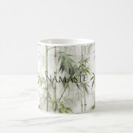 Caneca De Café Ioga de Mindfulness do Bambu Verde