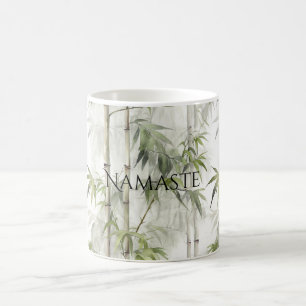 Caneca De Café Ioga de Mindfulness do Bambu Verde