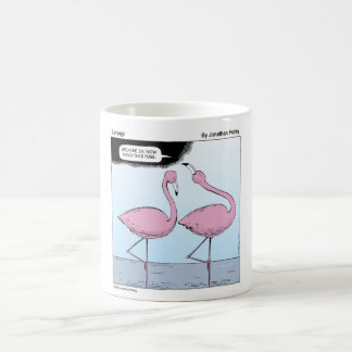 Caneca De Café ioga do flamingo