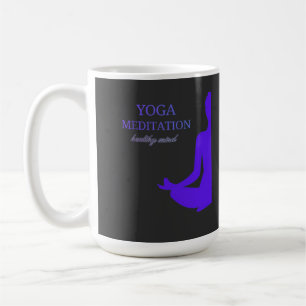 Caneca De Café Ioga e Meditação por uma Mente Saudável