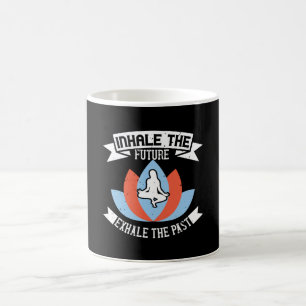 Caneca De Café Ioga - Inalar O Futuro, Exalar O Passado