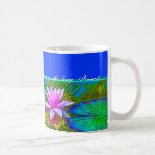 Caneca De Café Ioga Namaste - citações de Buddha da flor de Lotus