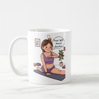 Caneca De Café Ioga Personalizado com Rosto e Texto Motivacional