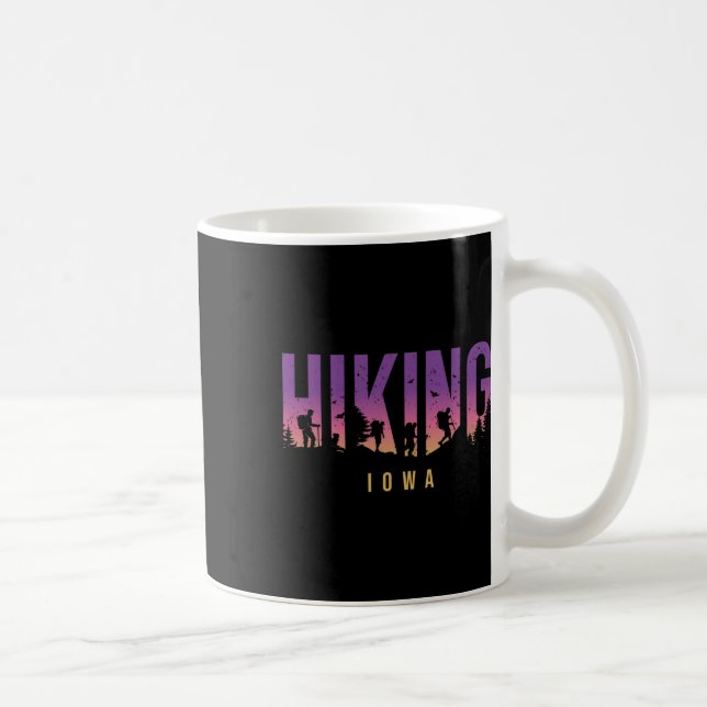 Caneca De Café Iowa Hiking Camping Hiker Outdoor Camper Adventure (Direita)