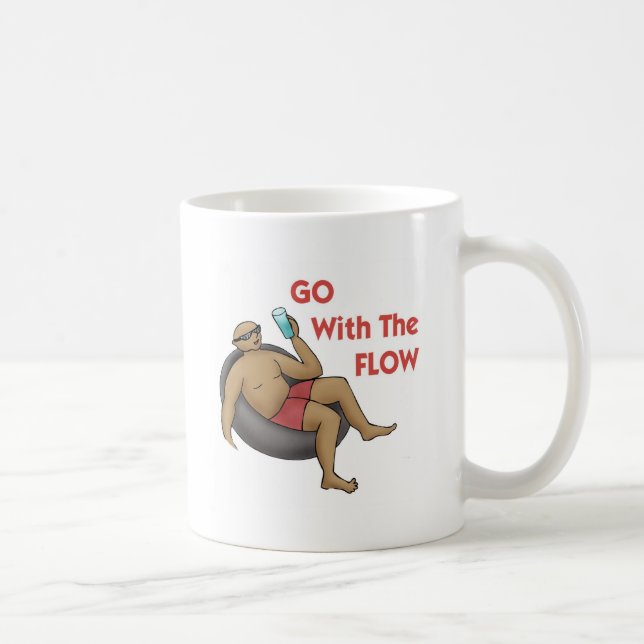 Caneca De Café Ir com o Fluxo (Direita)