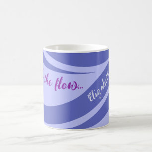 Caneca De Café "Ir Com O Fluxo" Cama De Serenidade Oceânica