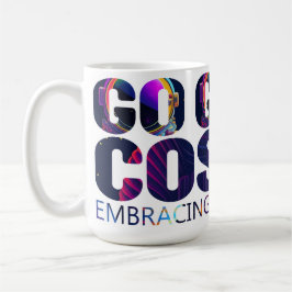 Caneca De Café Ir Cósmico Abrindo O Espaço